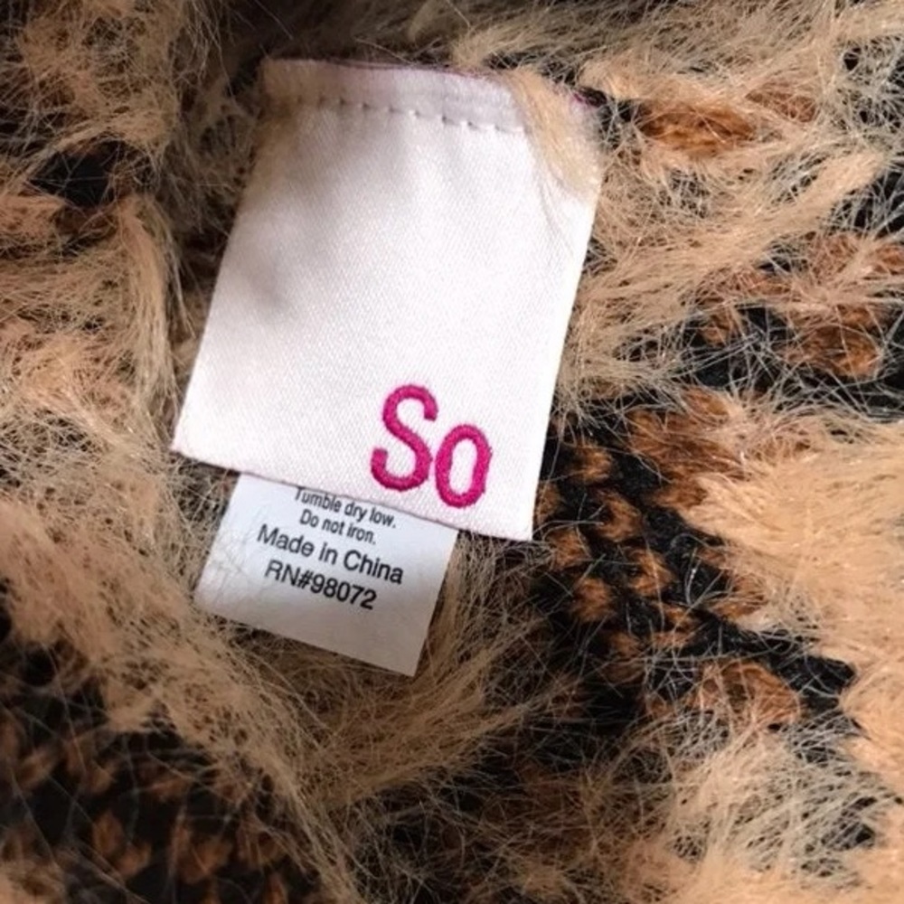 2/$20 SO Womens Natural Leopard OSFM Fall Beanie - Picture 4 of 5
